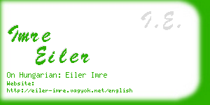imre eiler business card